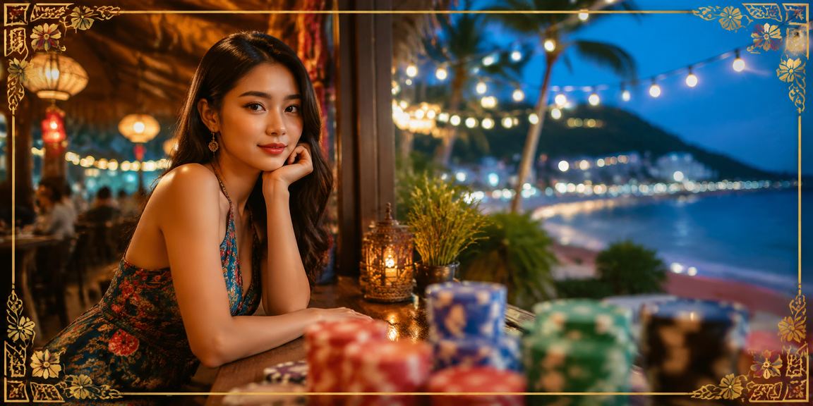Người dùng đọc điều khoản cá cược tại quán cà phê ở Phú Quốc trước khi đăng ký tài khoản